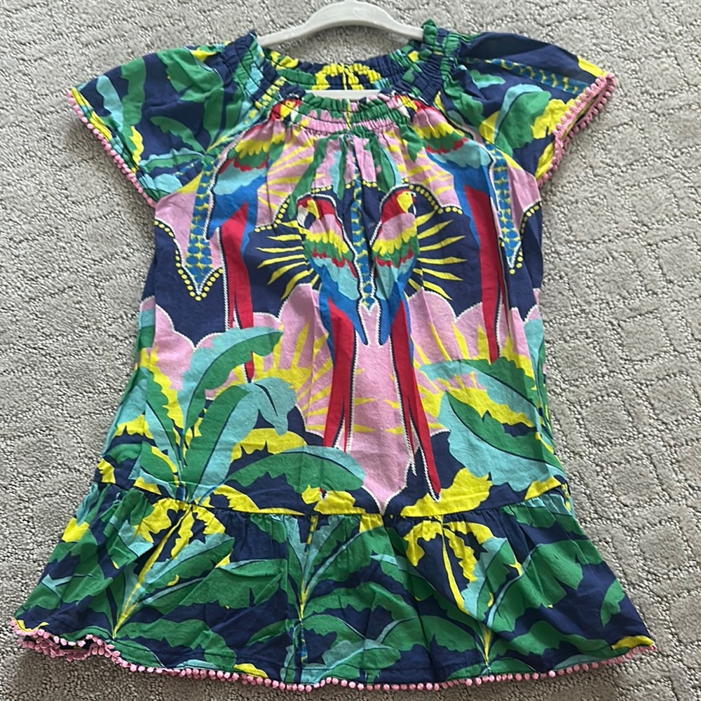 Mini Boden Colorful Tropical Kids Swim Coverup